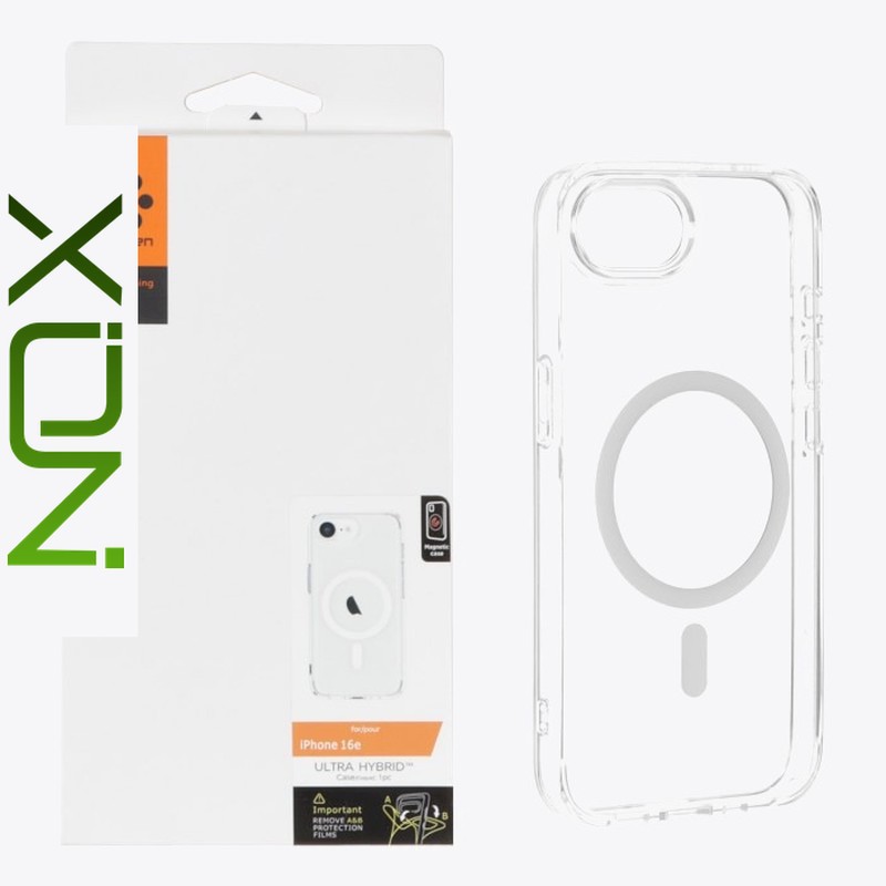 قاب اورجینال Spigen ULTRA HYBRID مدل Apple iPhone 16e شفاف